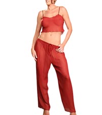 Silk Chiffon Camisole and Pant Set